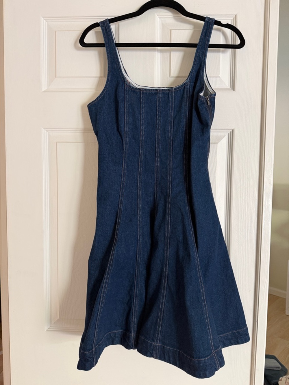 Kate Spade Denim A-Line Tank Dress in Dark Blue